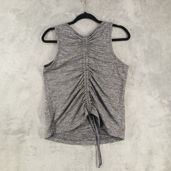 ACTIV 8 Activewear Tank Top SMALL(4-6) Gray Knit Gym Casual Drawstring - Picture 8 of 11